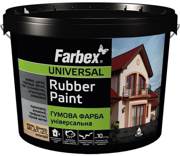 Фарба гумова Farbex RAL1021 жовтий 3.5кг