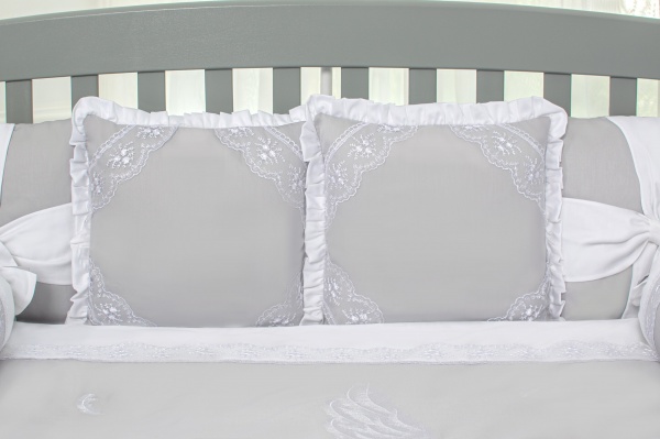 Комплект для дитячого ліжечка Baby Veres Angel wings grey сірий 216.26