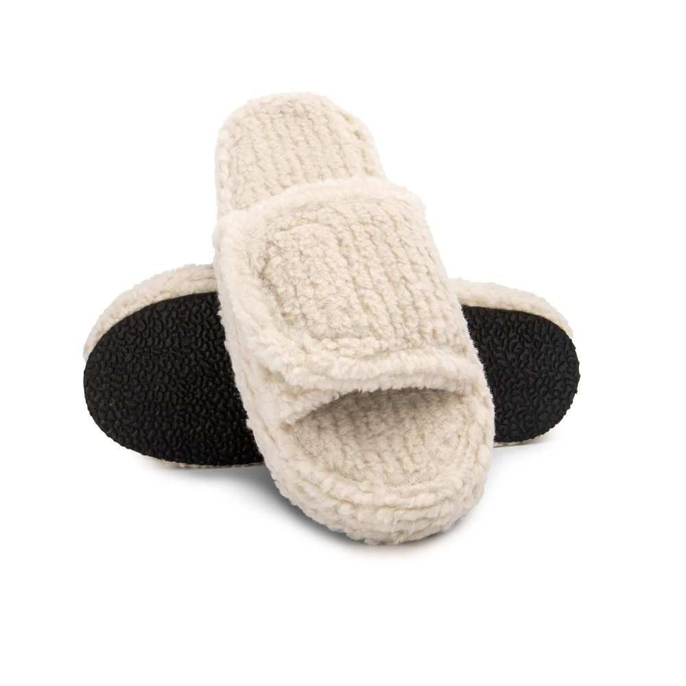 Тапки домашние Twins HS флис/липучка на платформе 12703 р.38/39 молочный