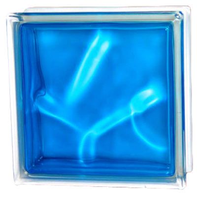 Стеклоблок голубой 190х190х80 мм