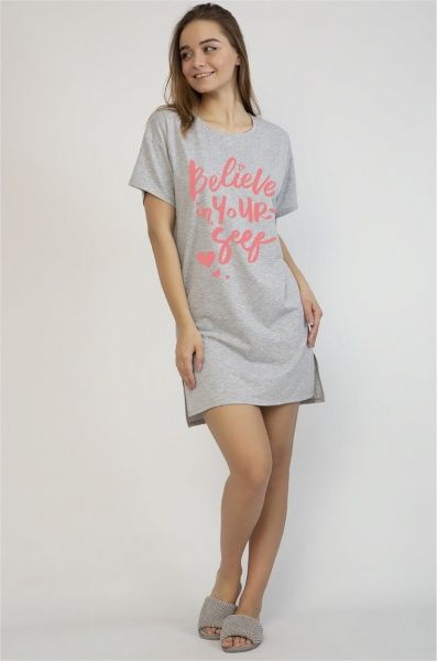 Ночная рубашка Roksana Cats 1091/16225 р. 3XL серый 