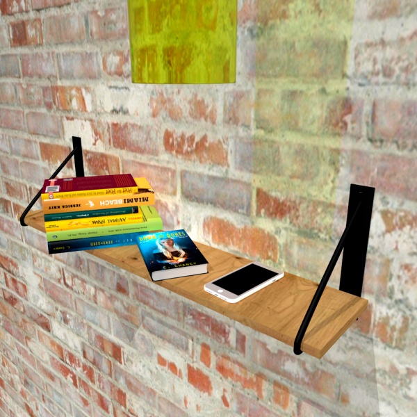 Полка декоративная DC с консолью TRG 920x16x180 мм дуб артизан 