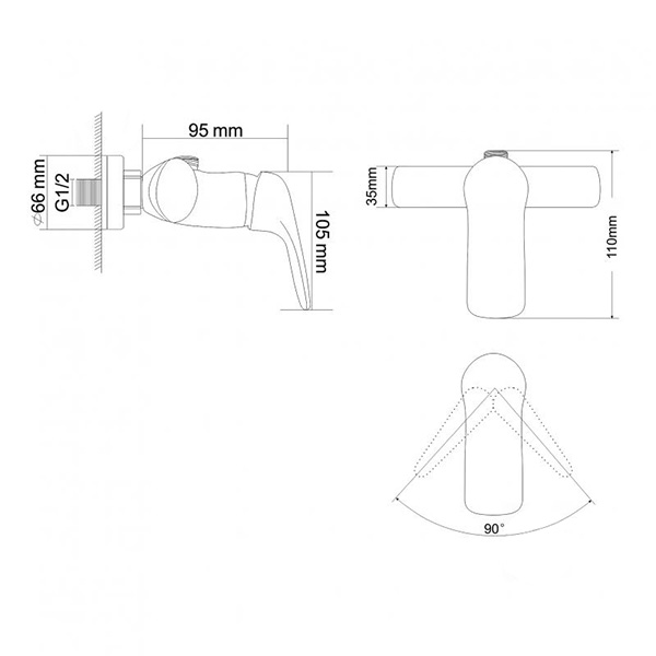 Смеситель для душа Rozzy Jenori Flora RBZ072-5