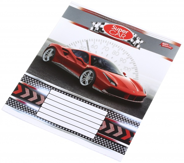 Тетрадь школьная с глитером 18 листов в клеточку в ассортименте Мечты сбываются