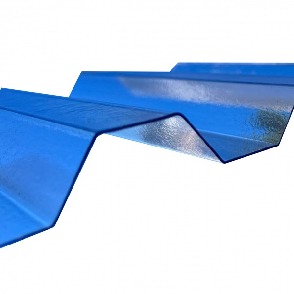 Гофрований монолітний полікарбонат Rodeca 0,8x2000x1040 мм колотий лід прозорий 