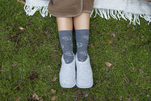 Тапки домашние Flokati Notra р.40-41 серый 