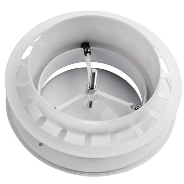 Анемостат Вентс А 125 ВРФ 298 пластик білий 