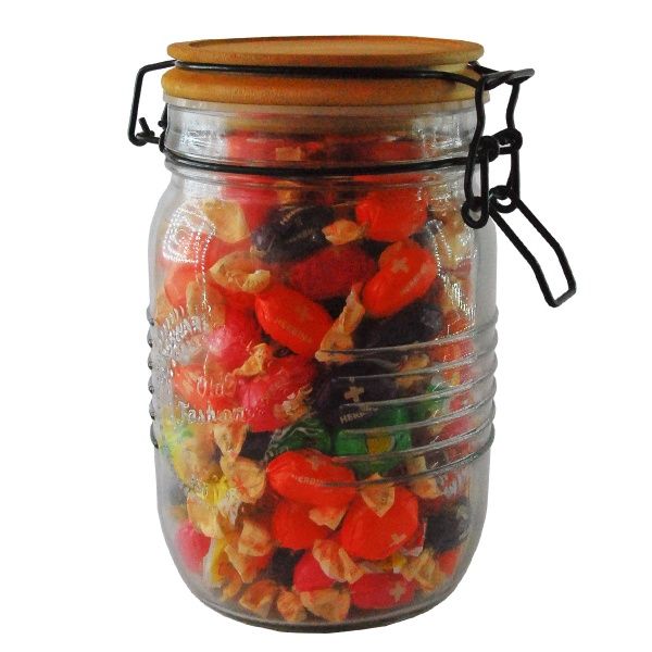 Банка с застежкой 1 л с деревянной крышкой 212850-WL Old Fashioned