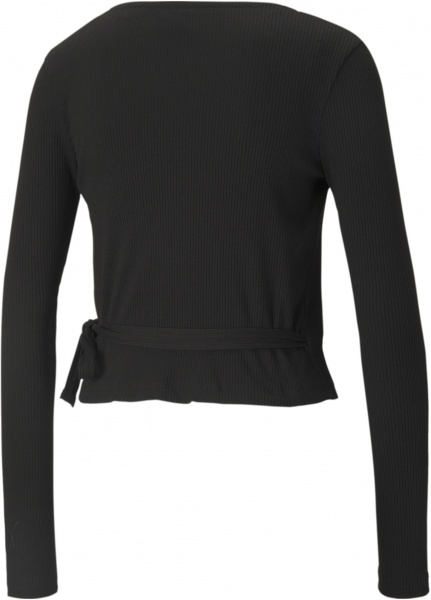 Футболка Puma Classics Ribbed Wrap Top 58998401 р.XS чорний