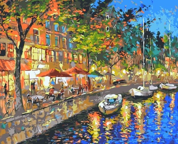 Картина за номерами Вечірня набережна bk_1347 50x40 см BookOpt 