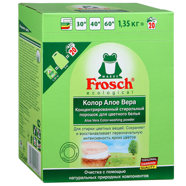 Стиральный порошок для машинной стирки Frosch Алоэ вера 1,35 кг