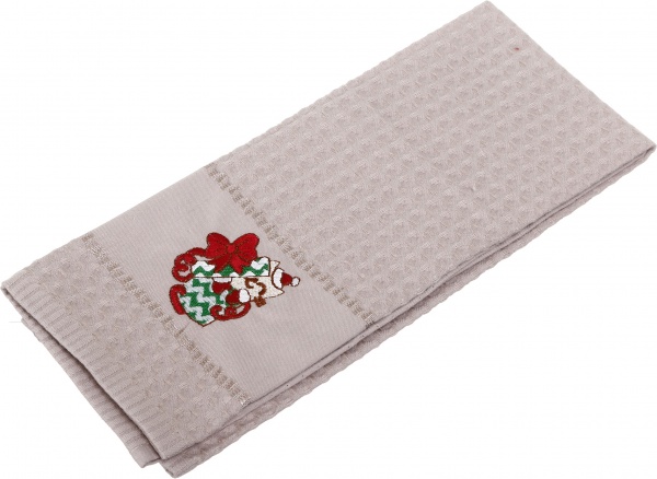 Набір рушників вафельних з вишивкою котик новорічний 2 шт. 40x60 см La Nuit різнокольоровий 