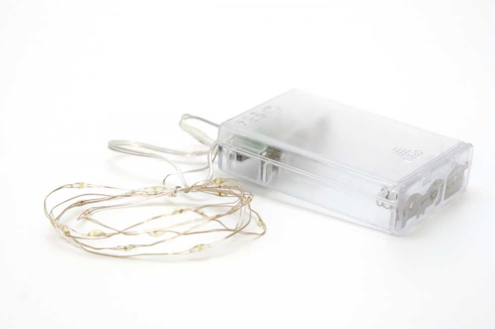 Электрогирлянда Девилон на батарейках светодиодная (LED) 20 ламп 1 м (720544)