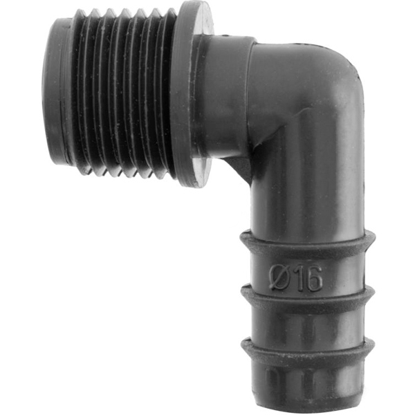 Коліно для крапельного поливу Senkron з зовнішньою різьбою 1/2