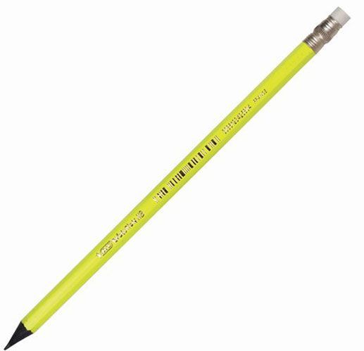 Олівець чорнографітний Evolution Fluo з гумкою BIC