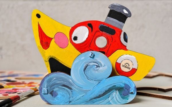 Розмальовка UGEARS Пароплав