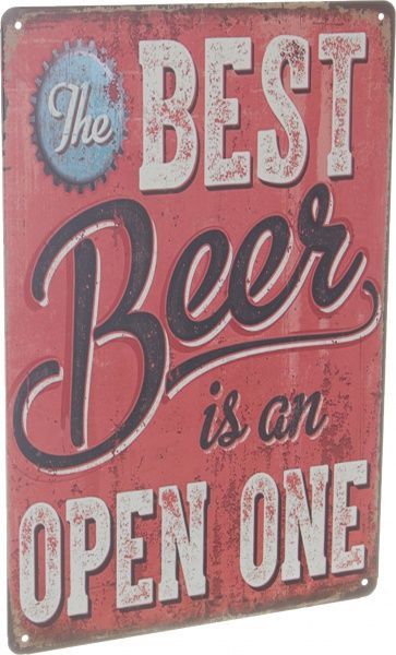 Табличка жестяная печатная Best beer 30x20 см разноцветный 