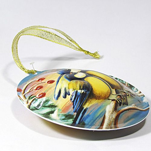 Елочная игрушка шар Синички 9 см 