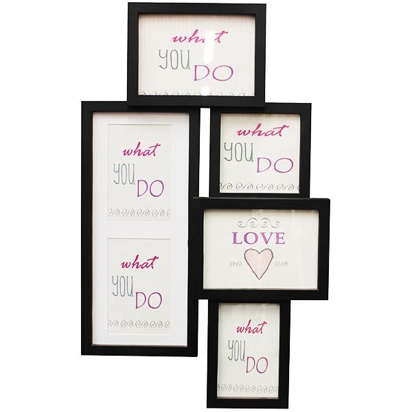 Фоторамка Колаж прямокутна 6 шт чорна