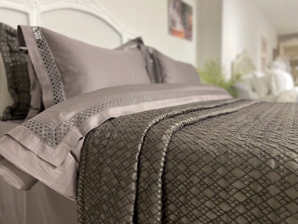 Комплект постельного белья Veronica Lace 2 антрацит Gul Guler 