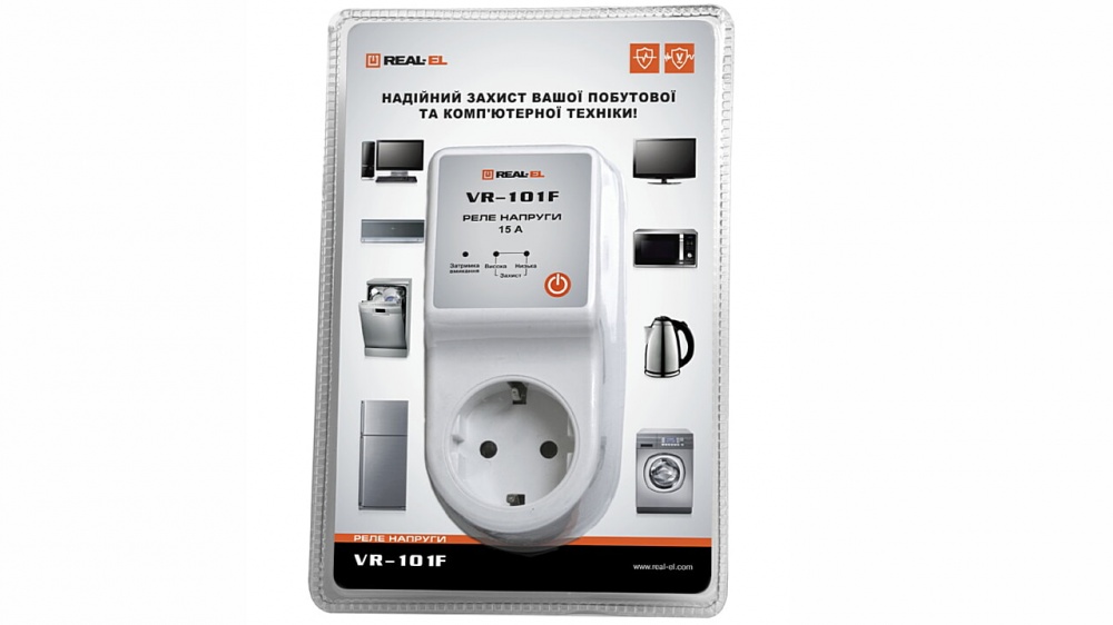 Реле напряжения Real-el VR-101F