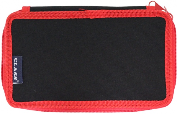 Пенал 2-ярусный Football 99511 CLASS черный с красным