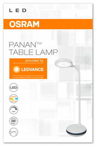 Настольная лампа офисная Osram Panan Puck disk 1x5 Вт белый 