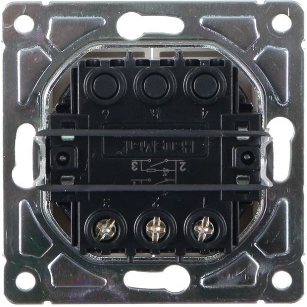 Вимикач пластик двоклавішний HausMark Alta з підсвіткою 10 А 220В крем SNG-SWP,SQ20MG2W1L-CR