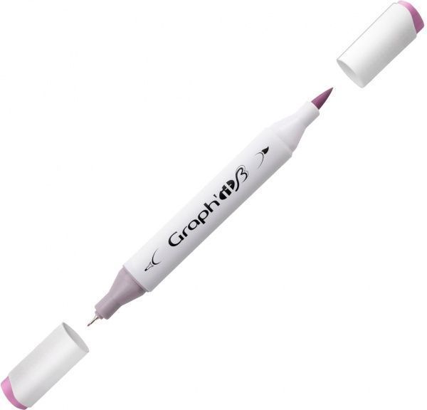 Маркер двусторонний Graph'it Brushmarker GI85275 красно-фиолетовый 