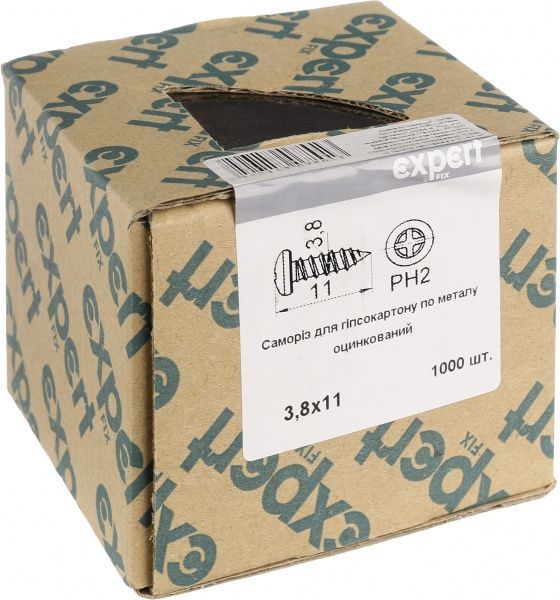 Саморез по металлу для гипсокартона 3.8x11 мм 1000 шт EXPERT FIX