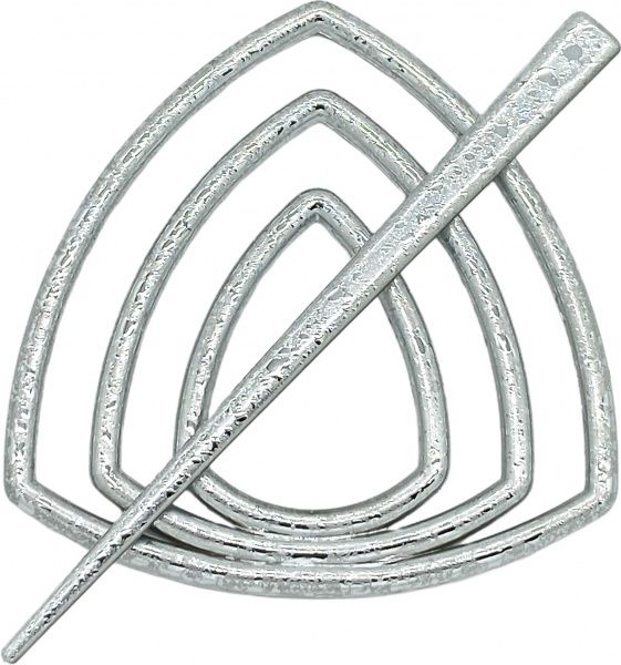 Заколка Трикутник d95 мм мокре срібло В0003-2а MISLT