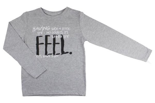 Реглан для дівчинки Luna Kids р.158 сірий меланж 