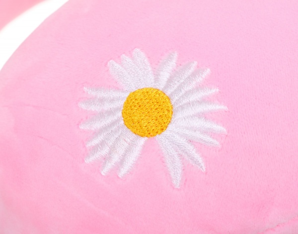 Подушка дорожная Зайчик 30х30 см белый с розовым Luna