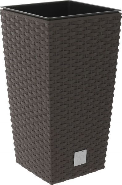 Горшок пластиковый Prosperplast Rato square 2 в 1 квадратный 35л коричневый (79580-440) 