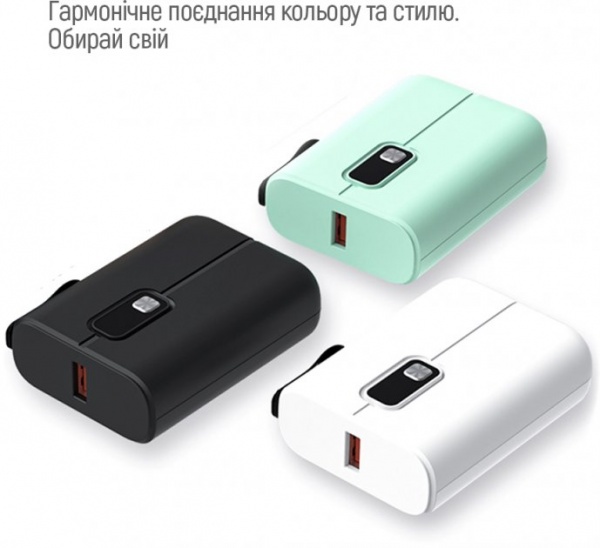 Внешний аккумулятор (Powerbank) ColorWay Full power Ligthning + USB QC3.0 + USB-C PD 22.5W 10000 mAh black (CW-PB100LPK2BK-PDD) 