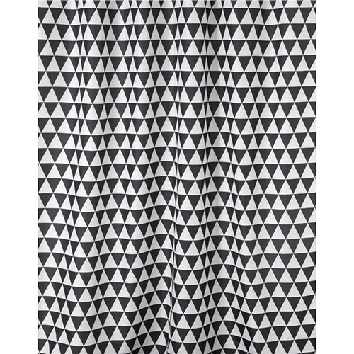 Шторка для ванны Bisk TXT PLAIN черно-белый (кольца в комплекте)