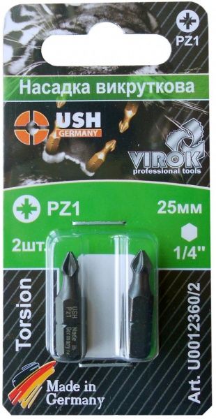 Бита USH PZ1x25 мм 2 шт. U0012360/2