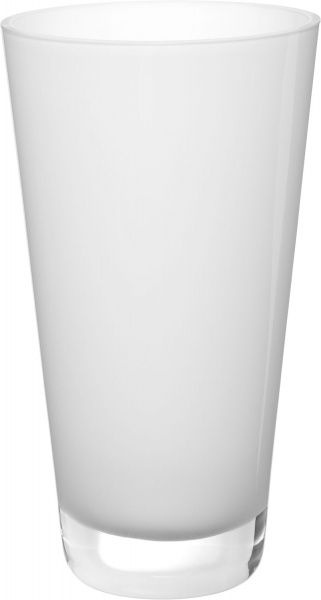 Ваза конусная Maestro стеклянная белая 14х25 см Wrzesniak Glassworks