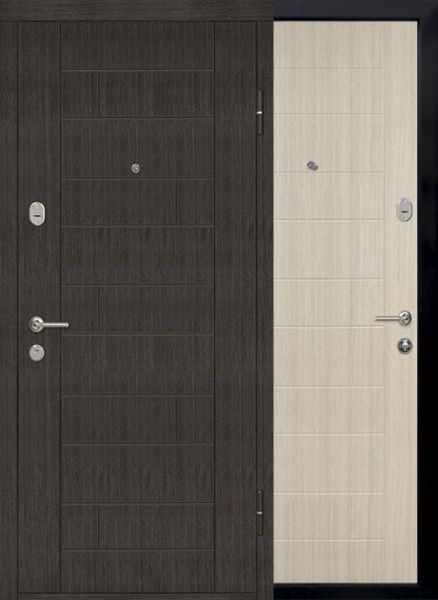 Двері вхідні TM Riccardi Доміно Стандарт дуб вибілений 2050х860мм праві