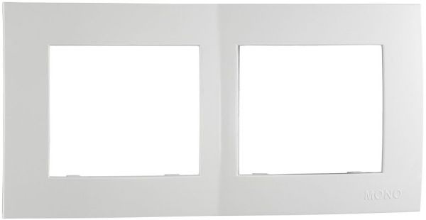 Рамка двомісна Mono Monte горизонтальна білий 105-010000-161