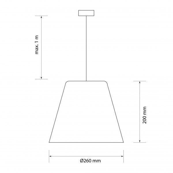 Підвіс Светкомплект Loft D-260 1x40 Вт E27 білий 