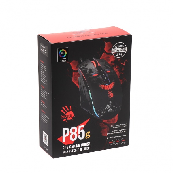 Мишка A4Tech ігрова, з активованим ПЗ, RGB підсвічування 