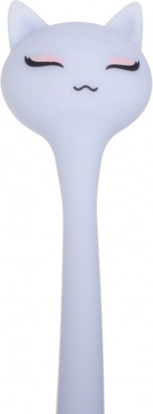 Ручка гелевая голубая Киса чернило синее 