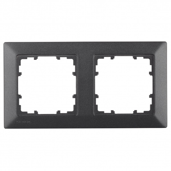 Рамка двухместная Siemens Line карбон 5TG25526