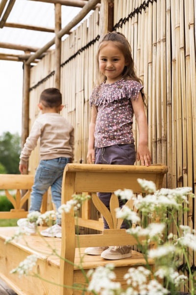 Шорти для дівчаток Koko Noko р.104 сірий із малюнком T46942-37 