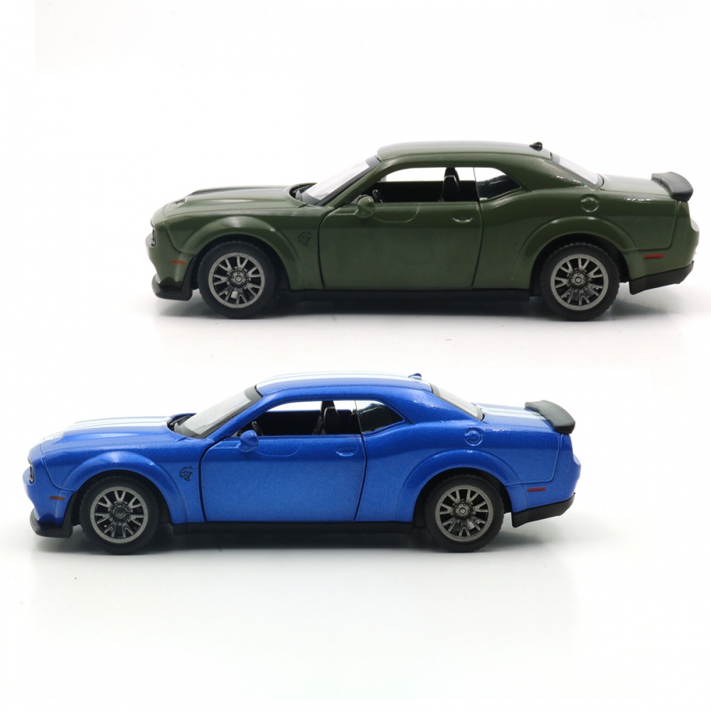 Автомодель TechnoDrive 1:44 Dodge Challenger SRT Jailbreak 2022 blue/green 250949