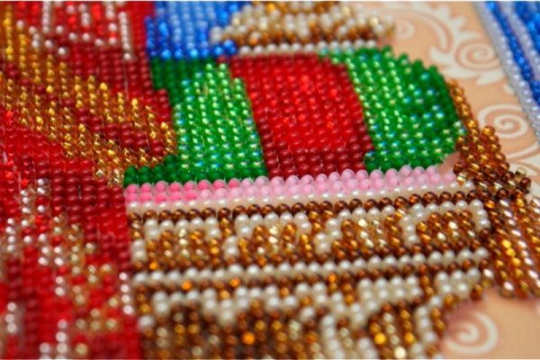 Набор для вышивания бисером на натуральном художественном холсте Икона Богородицы AB-304 Абрис Арт 