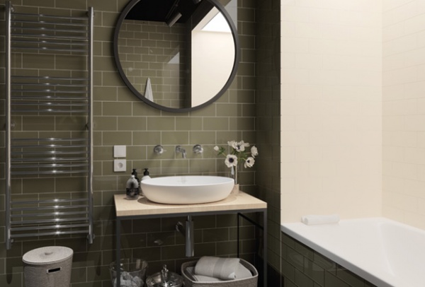 Плитка Golden Tile Metrotiles plane темно-сірий 46П011 10x20 