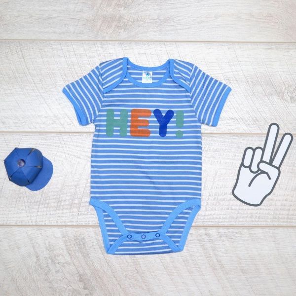 Боди детское Minikin HEY! р.80 в полоску 202402 