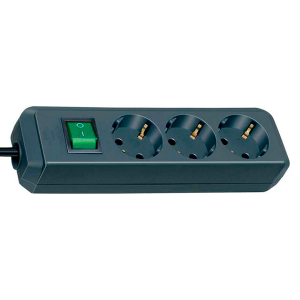 Подовжувач Brennenstuhl Eco-Line H05VV-F 3G1.5 із заземленням 3 гн. чорний 5 м 1152900 